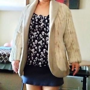 Genuine mink women's reversible jacket